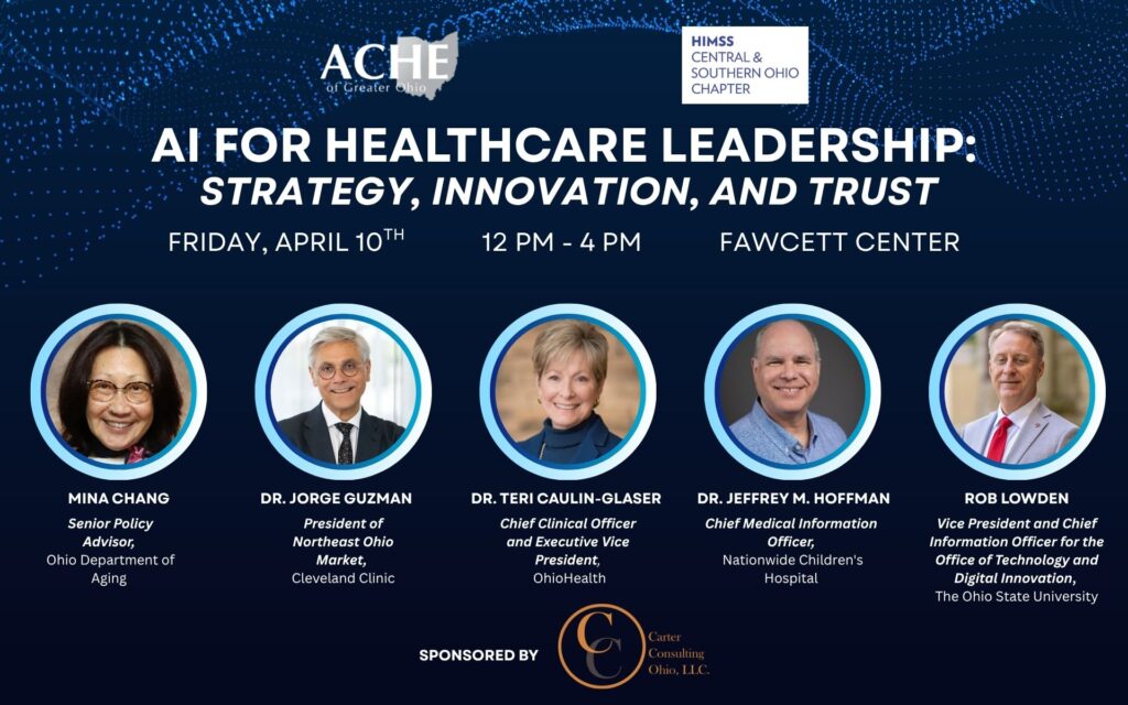 AI for Healthcare Leadership Event Flyer