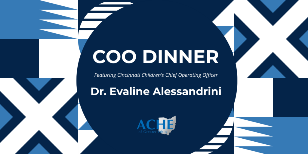 Graphic displaying information for COO Dinner