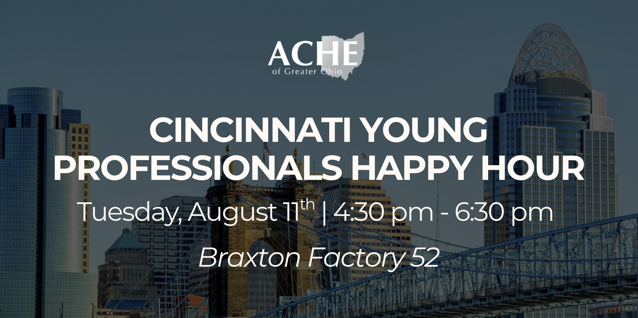 Cincinnati Young Professionals Event on August 11th Flyer
